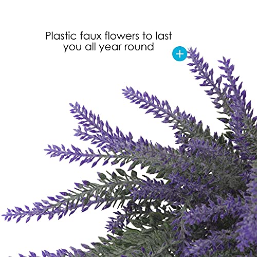 Houseables FAL-PP-04PC Fake Lavender Plant, Purple thumb #5