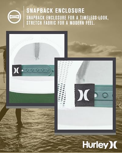 Image of Hurley Mens Trucker Hat - Flexible Quick Dry Fairway Mesh Trucker Hat for Men with Snapback Closure - Classic Mens Caps