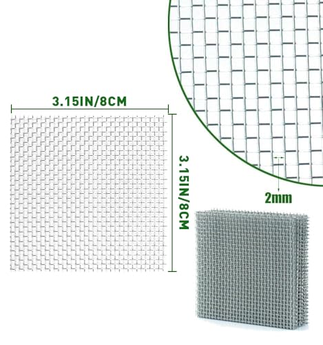 Image of LINLAN 9 Pieces 3.1X3.1in (8X8cm) Aquarium Moss Mesh, 304 Stainless Steel Aquatic Moss Wall, Easy to Cut, for Fixing and Propagating Aquatic Mosses, DIY Aquarium Filtration, and Aquascaping