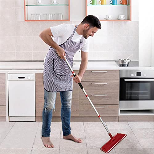 Floor Mop For Cleaning Hardwood Daily Easy Cleaning Dust Mops With 360 Degree Swivel Head Dry And Wet Multi Surface Clean, 1 Scrubber And 2 Washable Pad #TOP7