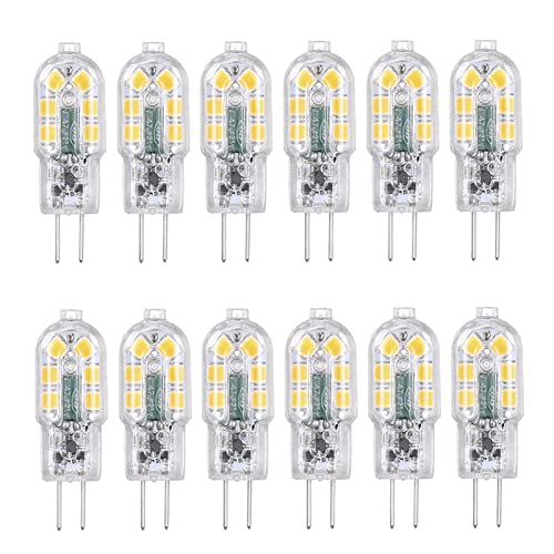 FYJTL AC/DC 12V 3W G4 Lâmpada LED Substituição equivalente de lâmpada de halogéneo de 30W Economia d