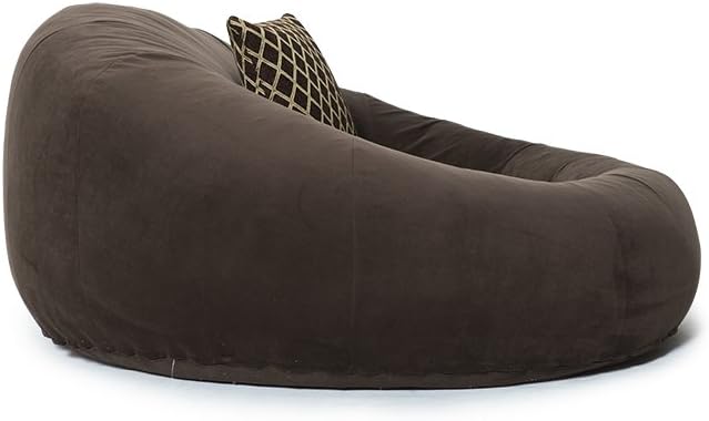 Seatcraft 1971 Bella Fabric Home Theater Seat Foam Round Lounge Cuddle Chair, Sofa, Brown : Home & Kitchen
