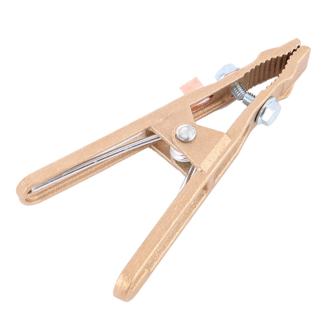 HOLIDYOYO 260A Copper Welding Ground Clamp Heavy Duty Electroplated Earth Clip for Manual Welder Excellent Clamping Power Compatible with Various Welding Equipment