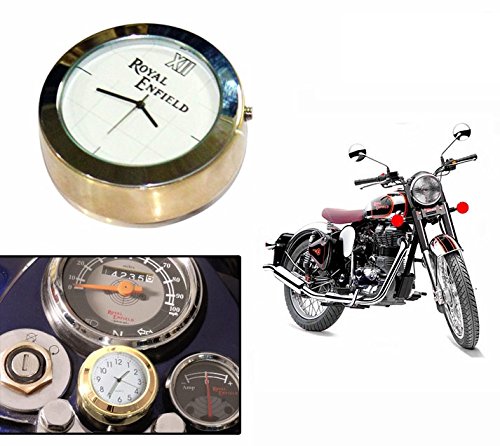 Brass Bike Handle T-Bar Nut White Dial Clock R.E. Standard 350 Twin Spark-image-28