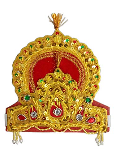 Image of BookMyCostume Mythological Character Multicolor Crown Mukut Kids Fancy Dress Costume Accessories 2-9 yrs