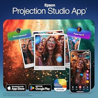 Epson Lifestudio Flex Plus 4K PRO-UHD Portable Lifestyle Projector 1,000 Lumens of Color and White Brightness, Sound by Bose, Google TV, 3-Chip 3LCD Triple Core Engine, Projection Studio App