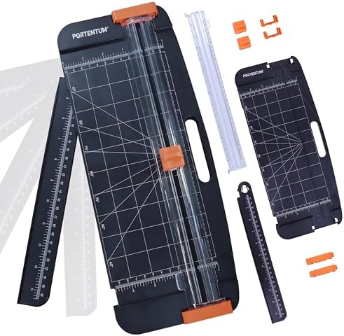 A4 Paper Cutter with Scoring Tool and extendable Detachable Ruler...