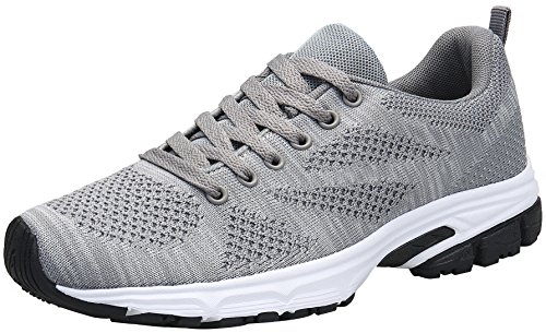 DENGBOSN XZ898A - Zapatillas de Running para Mujer, Color Gris, Talla 39 EU