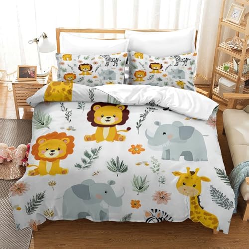 Housse de couette 3D chiot mignon parure de lit microfine confortable résistante 260x220cm - 3