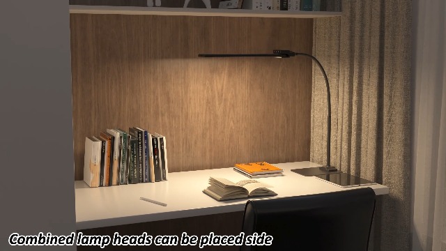 Image of 24W Led Desk Lamps with Base for Office Home, 31.5-in Double Head, White | Dual Screen Computer Monitor Desk Light,Dimmable 4 Colors, Eye Care Architect Table Light for Working Reading Drafting