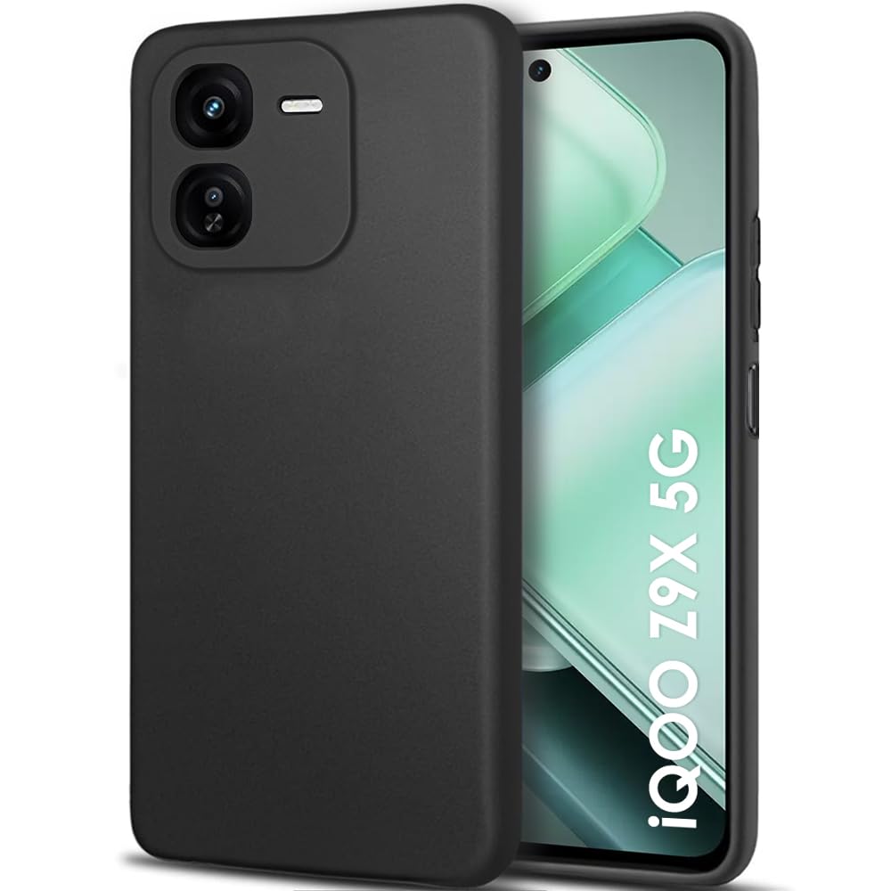 TheGiftKart Sleek Back Cover Case for iQOO Z9X 5G | Slim Fit Protective Design | Ultra Matte Finish | Camera Protection Bump | Soft Silicon Back Cover Case for iQOO Z9X 5G (Silicone, Black) (B0D46SLSN7) Amazon Price History, Amazon Price Tracker
