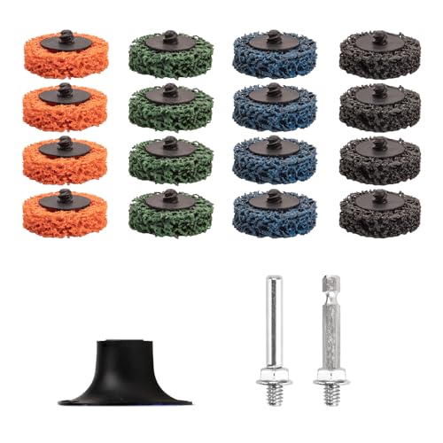 HOMO FABER 17 PCS 2 Inch Strip Disc, 2'' Die Grinder Sanding Disc, Abrasive Wheels & Discs, Die Grinder Attachments for Strips Paint, Cleans Welds, Removes Rust, Scale and Oxidation.