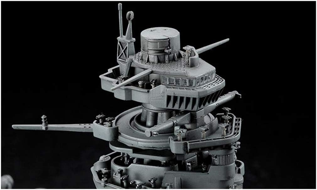 Close-up of a detailed gun turret on the 1/350 IJN Battleship Nagato model.