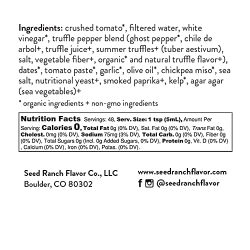 Seed Ranch Truffle Hound (Medium Heat) Gourmet Truffle Hot Sauce