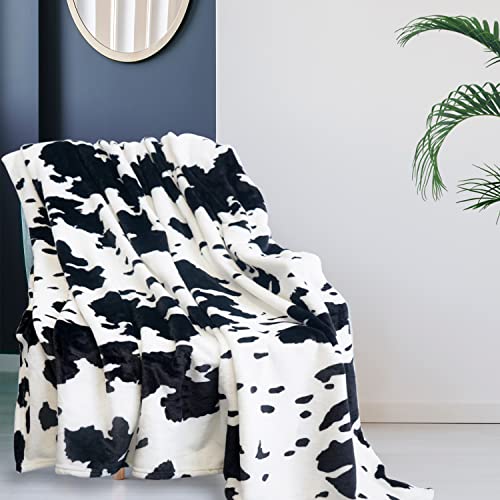 Cow Print Throw Blanket Light Weight Fleece Blanket With Cow Print Couch Sofa For Boys Girls Adults Student (40X60 Inch) #TOP5