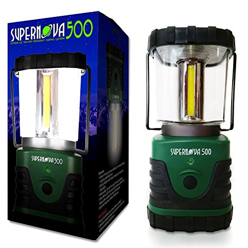 Supernova Battery Powered Lantern, Bright, Long Lasting, Weather-Resistant LED Camping Lantern, Great for Storms, Hurricane Supplies, Survival Kit, Power Outages, Outdoors, & Camping Essentials (500)