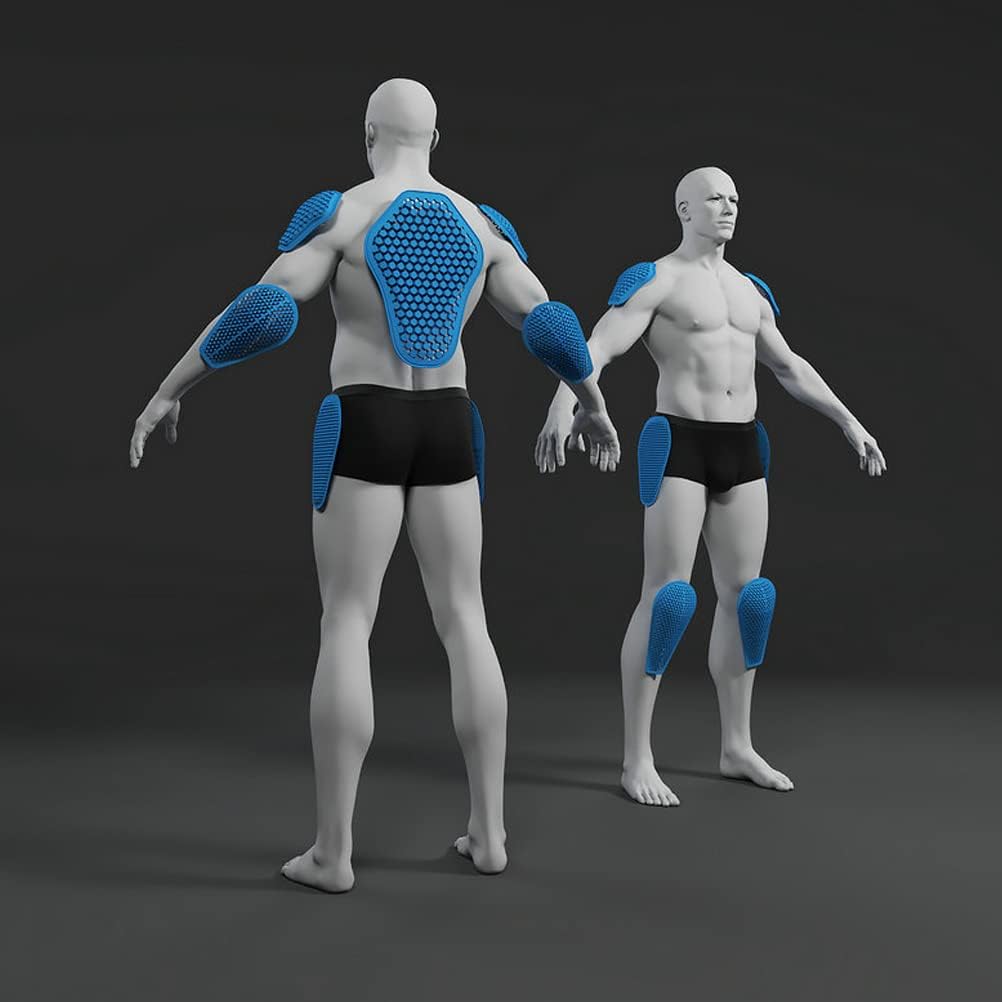 CE Armor Silicone Gel Pads Back,Shoulder,Elbows Protector Pads Insert for Motorcycle Jackets Protective Gear 5PCS : Automotive