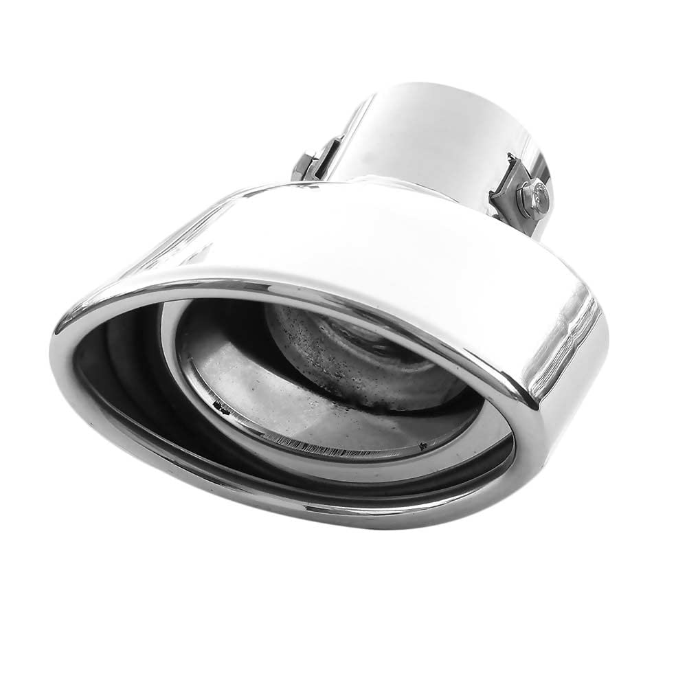 Exhaust Trim Tailpipe End Piece Exhaust Trim Silencer Sport Exhaust Universal Sound Vapour Sport Tuning Look Stainless Steel Oval Up To 56 Mm Chrome AutoHobby - View #7