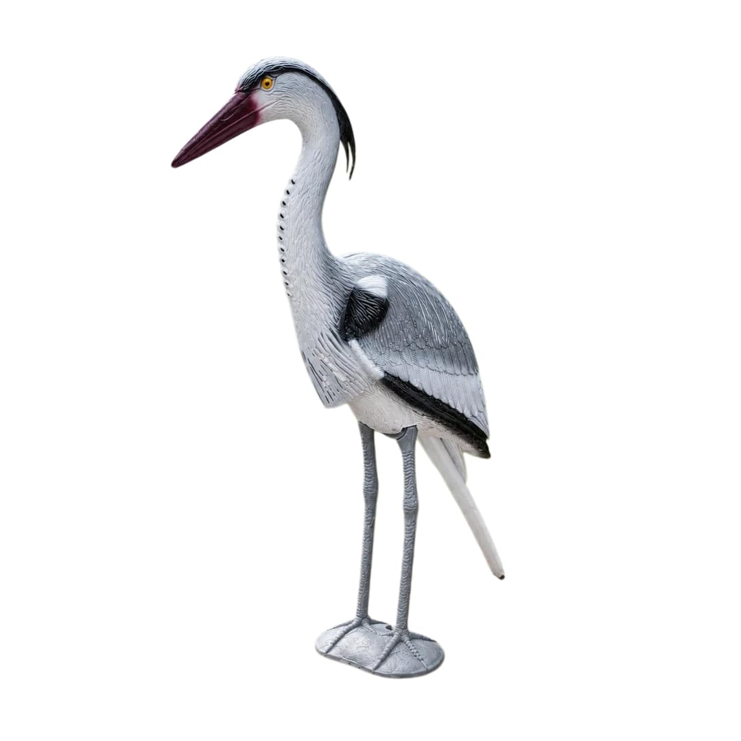 DAFUTA DECOY HERON DETERRENT FOR POND SCARER GARDEN BIRD PEST ORNAMENT PLASTIC RESIN
