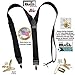 Hold-Up Suspender Company Casual Series Suspenders for Men In the Traditional Y-Back Style with USANo-Slip Clips (All Black YG)