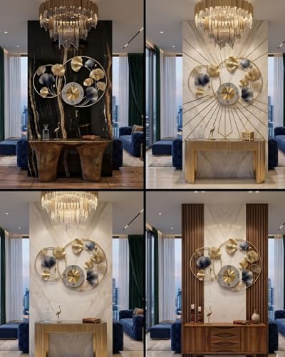 Image of Metal Wall Clock Antique Design Big Wall Clock for Bedroom, Living Room, Stylish Designer Big Unique Clock for Wall (Design 3)