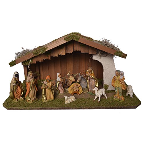 Alfred Kolbe Krippen Weihnachtskrippe, Braun, 52x25x25,5cm