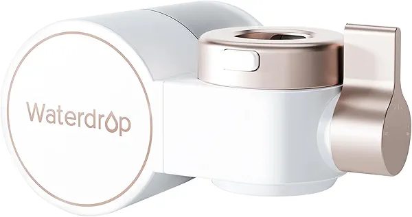 Waterdrop Water Filter for Sink Faucet 2.0, Bathroom Sink Water Filter Faucet for Skin, 0.01 Micron, Reduce Chlorine & Scale Control, BFT1 Water Softner(1 Filter Included)