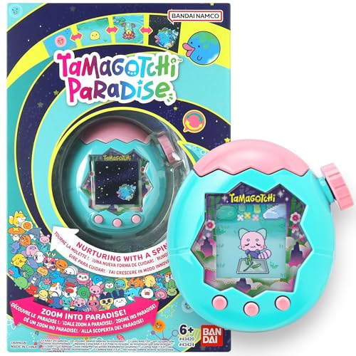 Bandai Tamagotchi Paradise Digital Pet Jade Forest Shell | Evolved Electronic Pet Toy With Zooming Worlds | Tamagotchi Paradise Virtual Pets For Kids And Adults Make Fun Gifts For Girls And Boys
