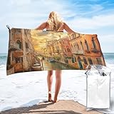 Photo Gallery jtnwec bella venezia canal view stampe quick dry telo mare 130 x 60 cm in microfibra asciugamano coperta senza sabbia morbido assorbente asciugamano da bagno con sacchetto in pvc Photo Gallery jtnwec bella venezia canal view stampe quick dry telo mare 130 x 60 cm in microfibra asciugamano coperta senza sabbia morbido assorbente asciugamano da bagno con sacchetto in pvc
