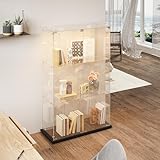 Grand espace de rangement : cette vitrine en verre multicouche offre un look élégant et moderne, avec des étagères pour exposer une variété d'articles, des trophées et des livres aux objets de collection et au vin. Les portes en verre facilitent l'affichage et l'accès
