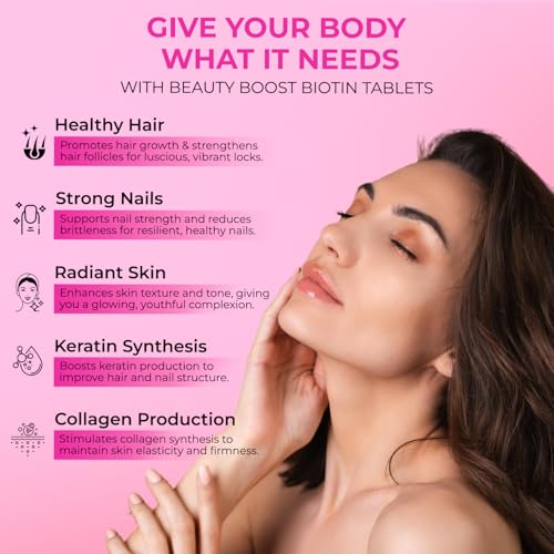 Image of The Body Reserve Biotin 10000 mcg Tablet -60 Veg Tablets, Biotin Tablets For Hair, Skin & Nails, Hair Vitamins Biotin Supplement For Men & Women 2 Month's Supply Pack