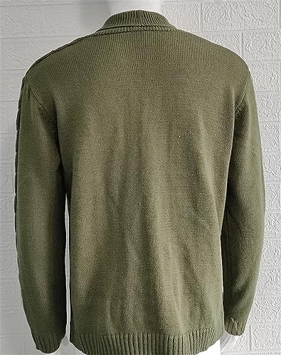 Men Knitted Cardigan Sweater Single Breasted Twisted Texture Cardigan Lapel Slim Sweater4