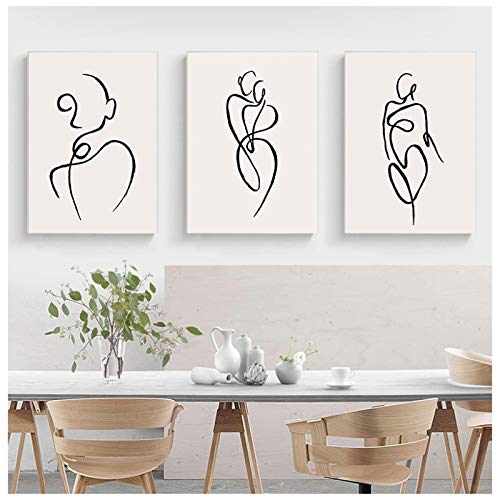 Pintura de lona nórdica para transformar paredes vacías en arte abstracto minimalista