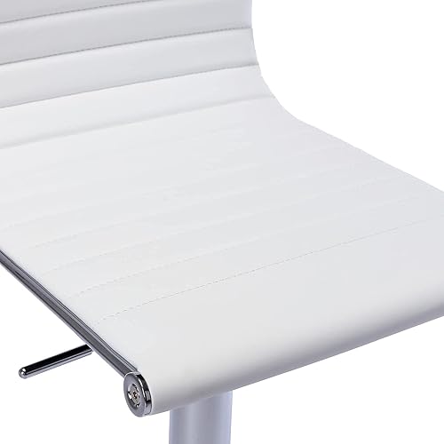 Miniatura 46 de Taburetes de bar ajustables de piel sintética, taburete de bar negro y dorado con respaldo, moderno taburete giratorio de altura de mostrador para