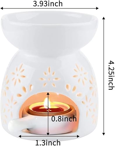 Miniatura 3 de Quemador de aceite esencial para derretir cera, quemadores aromáticos de cerámica, calentador de cera surtido, soporte para tartas de aromaterapia,