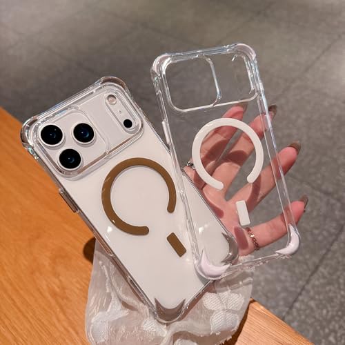 Coque iPhone 17 Pro Max antichoc transparente et magnétique gris de luxe - 5
