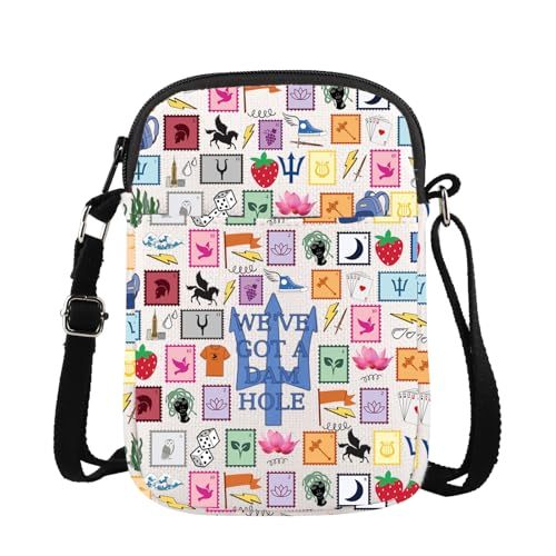 CMNIM PJO Movie Inspired Crossbody Bag Camp Half Blood Gift for PJ Fans Bookish Gift PJO Merchandise Bag Adjustable Strap Bag