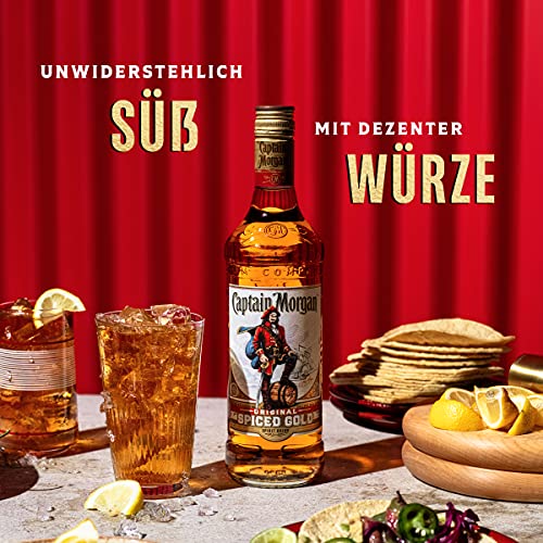 Captain Morgan Original Spiced Gold | Blended Rum | Karibischer Geschmack | Verpackung mit gratis Dosierpumpe | 35% vol… – Bild 5