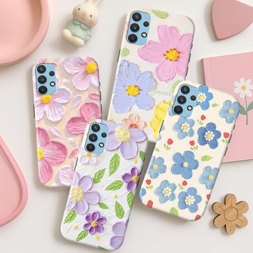 Image of COLORflow Back Cover Compatible with Samsung Galaxy A52 4G / 5G / A52S 5G | Whisper of Petals Customized | Glossy Armoured Bumper with Camera Protection Back Cover