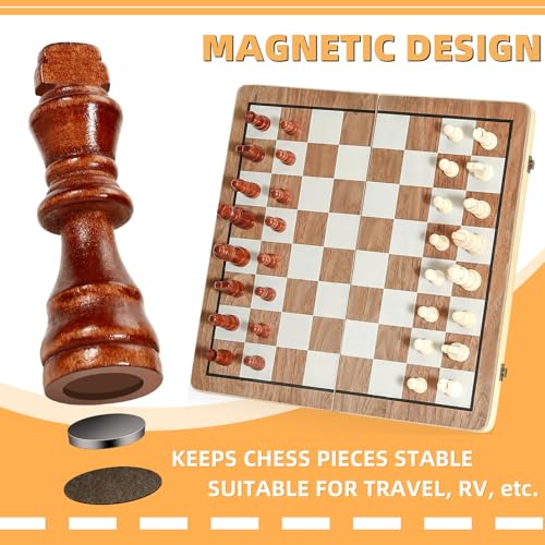 Set de Ajedrez Magnético Plegable de Madera 15" miniatura 4