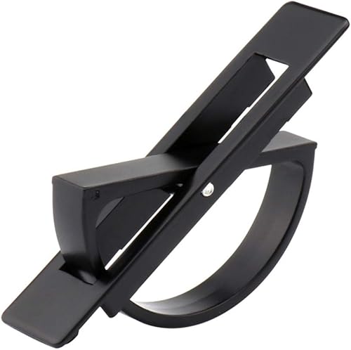 Paquete de 2 manijas empotradas con tapa trasera de resina, color negro