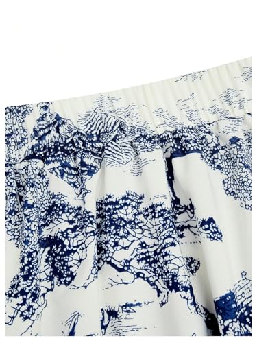 Verdusa Women's Boho Printed Ruffle Maxi Skirt Elastic High Waisted A Line Flowy Long Skirts3