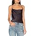 Blooming Jelly Women's Sexy Halter Criss Cross Camisole Spaghetti Strap Tank Top (S) Black