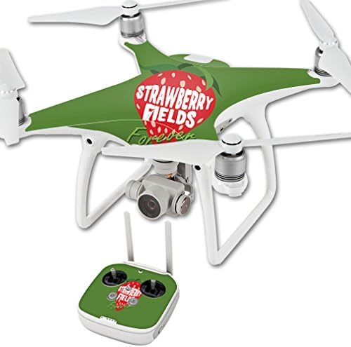 MightySkins Skin Compatible with DJI Phantom 4 Quadcopter Drone – Strawberry Fields Forever | Protective, Durable, and Unique Vinyl Decal wrap Cover | Easy to Apply, Remove | Made in The USA