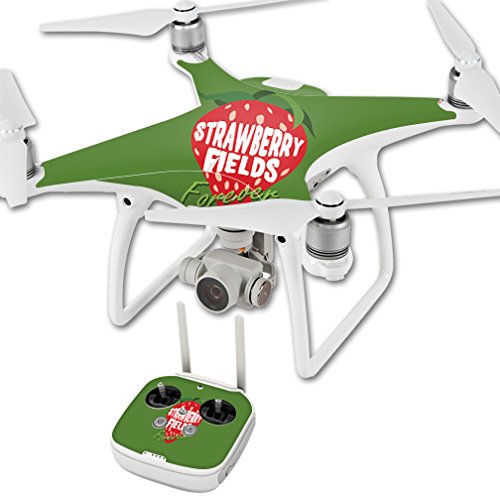 MightySkins Skin Compatible with DJI Phantom 4 Quadcopter Drone – Strawberry Fields Forever | Protective, Durable, and Unique Vinyl Decal wrap Cover | Easy to Apply, Remove | Made in The USA