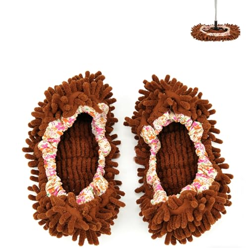 DomoJoy Mop Slippers Floor Cleaner Mop Shoes Multifunctional Cleaning Socks Clean Hair and Dirt Anytime and Anywhere No Need to Wash the Floor Extra