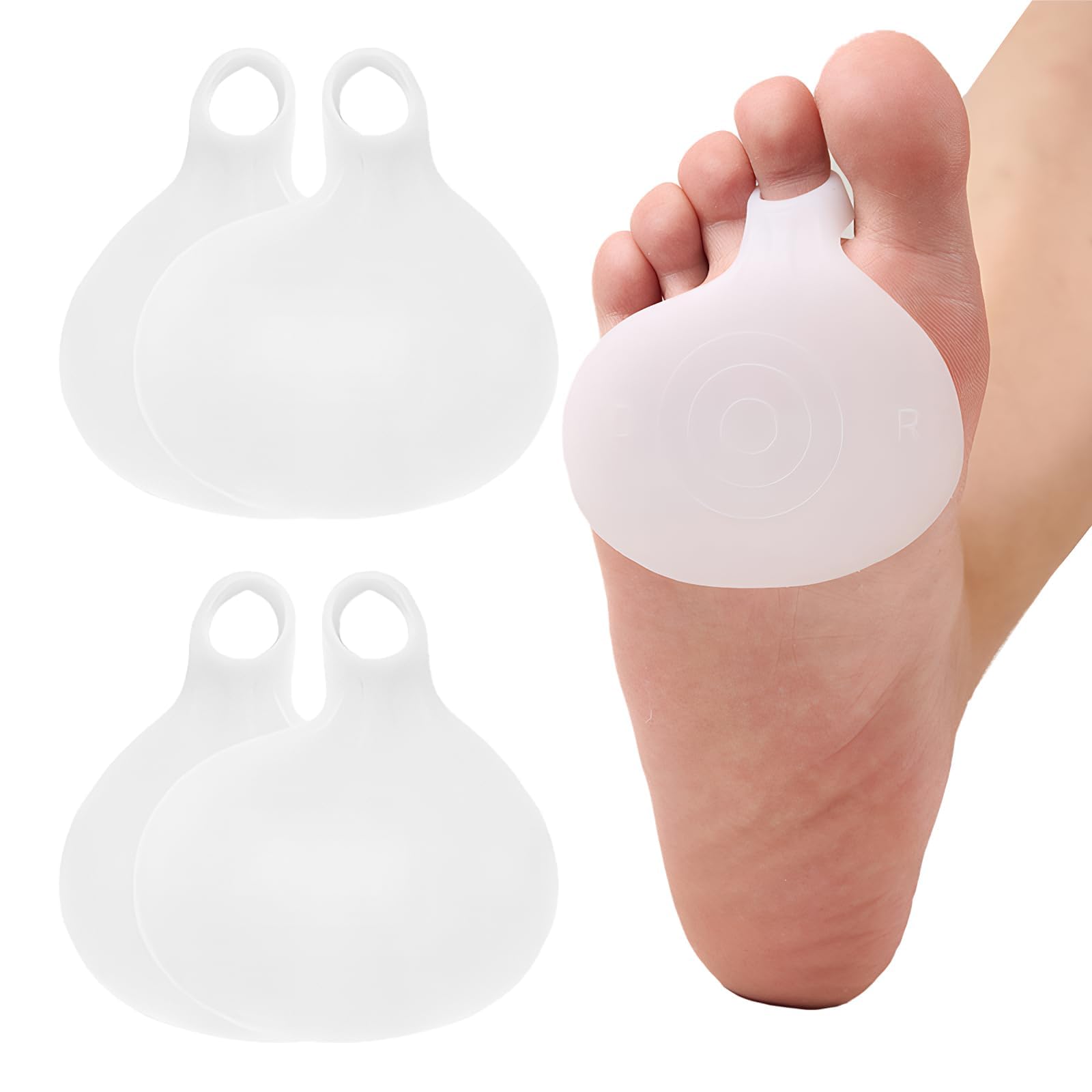 4 Piece Set,Foot Comfort Products Metatarsal Pad, Forefoot Support for High Heels, Ball of Foot Cushions for Active Professionals Office Workers, Reusable Silicone Insoles Cushioning-image-17