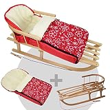 trineo madera decathlon Conjunto de trineo de madera y saco de invierno de 90 cm.**