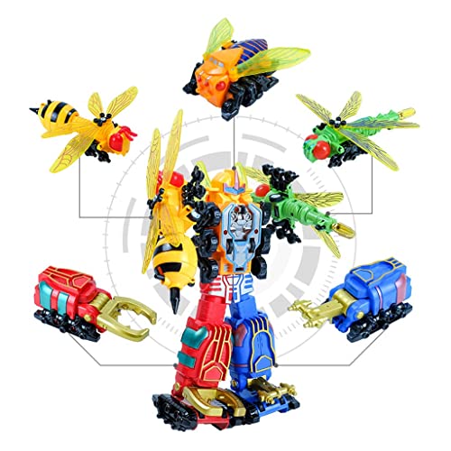 Fulim Transforming Toys - 5-In-1 Insect Transform Robot Kids Toys With Pull-Back Action - Easy Deformation, Ideal Gifts For Boys And Girls Ages 3-8 #TOP6
