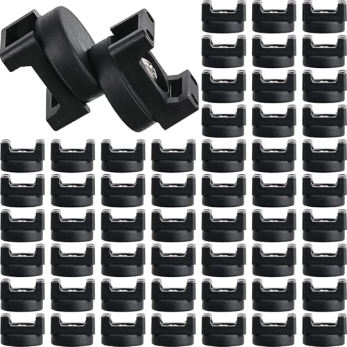 Yookeer 60 Pcs Magnetic Zip Tie Mount Cable Clips Black, 22 mm